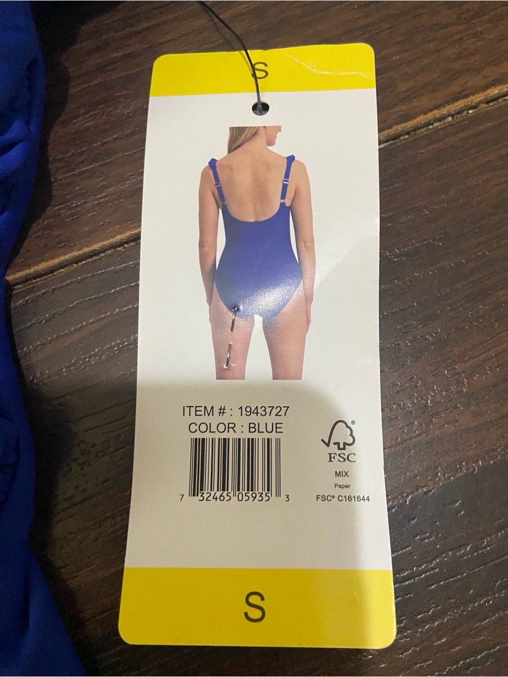 New DKNY Blue Ruffle One Piece Swimsuit Women’s Size S Ruched Tummy Control - Picture 6 of 11